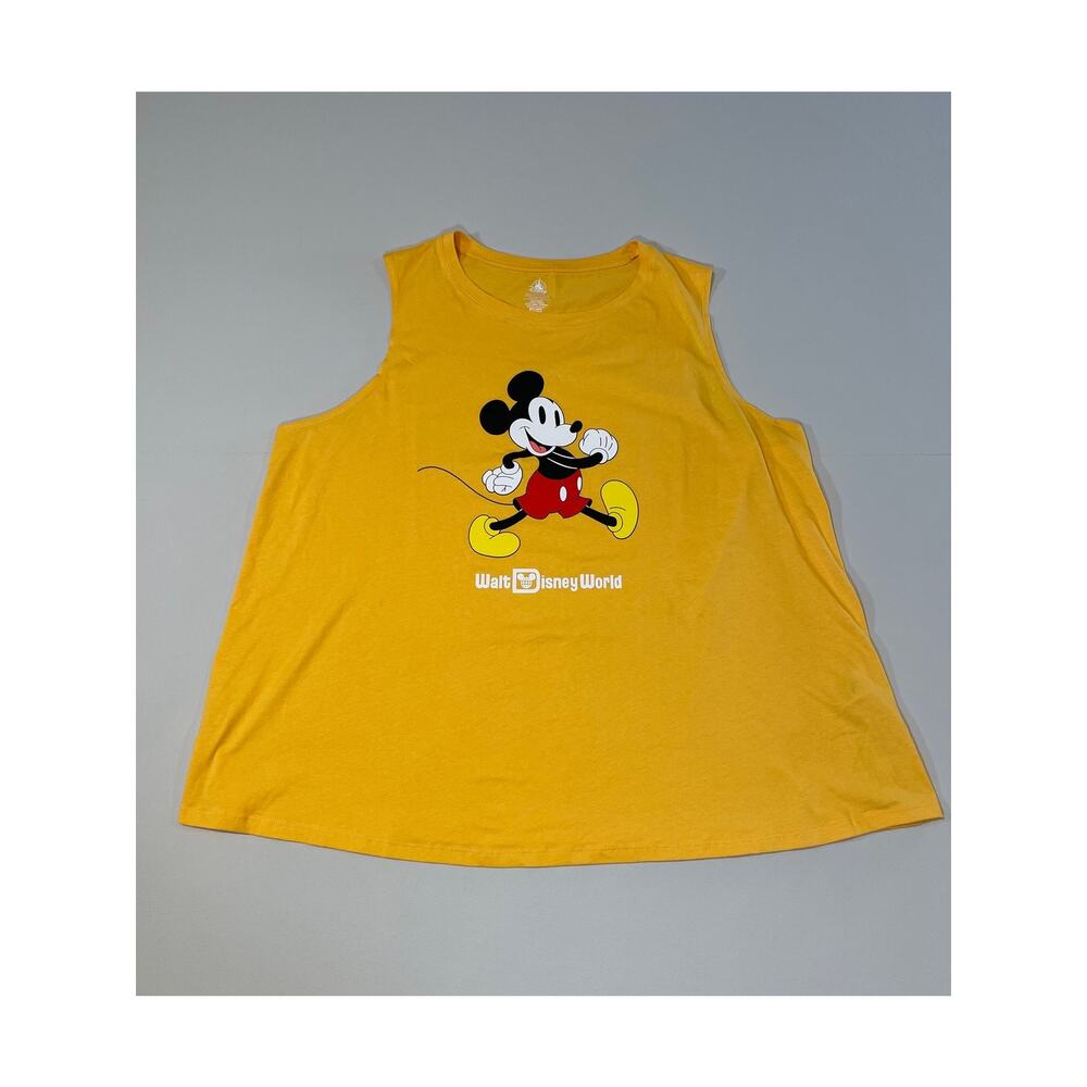 Walt Disney World Mickey Mouse Sleeveless T‑Shirt Size 2X Yellow NWOT